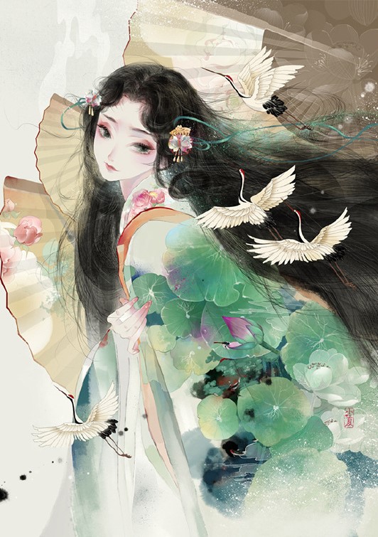 超可愛(ài)古風(fēng)女子圖集，唯美萌妹子古風(fēng)圖片