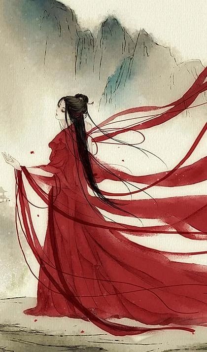 13款驚艷紅衣古風(fēng)圖片，唯美意境圖片!