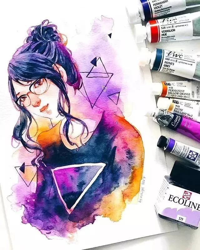 37款唯美水彩插畫：不一樣的色彩視覺！