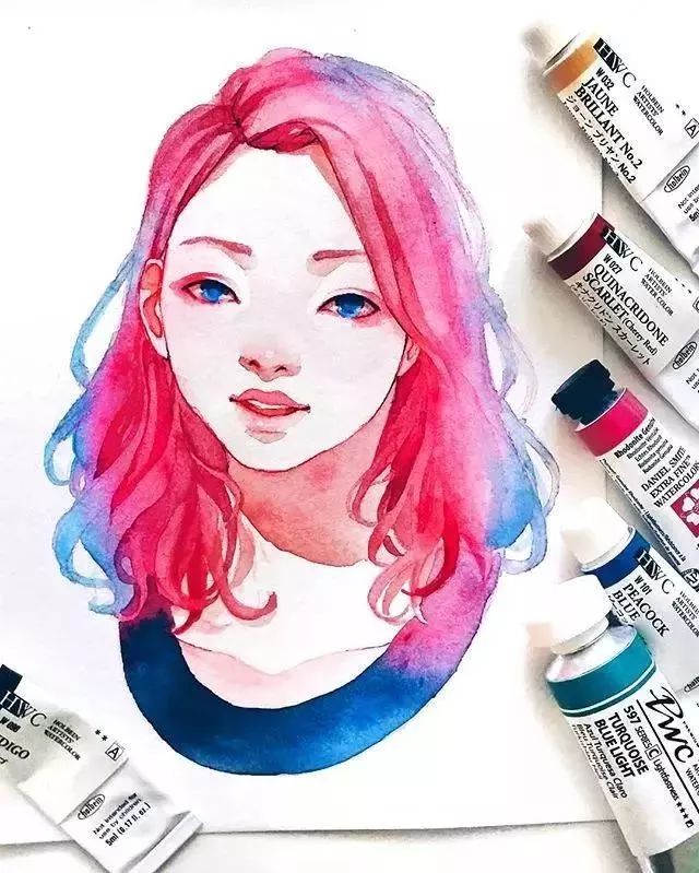37款唯美水彩插畫：不一樣的色彩視覺！