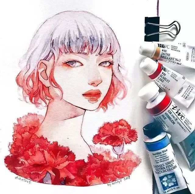 37款唯美水彩插畫：不一樣的色彩視覺！