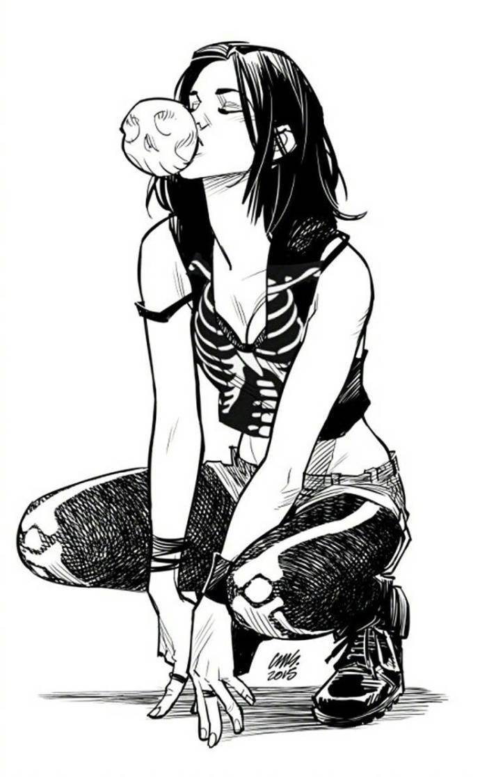 9款性感的黑白女郎插畫，嫵媚的美!