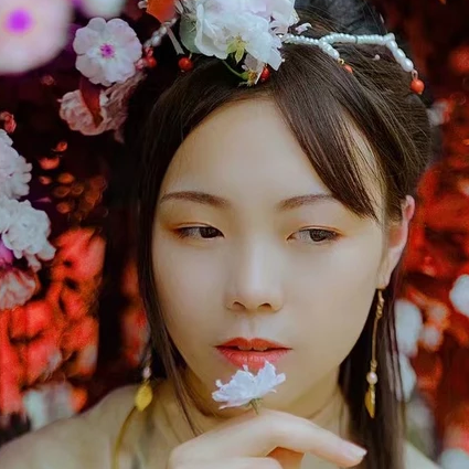 花開(kāi)芬芳女生頭像，唯美古風(fēng)真人頭像