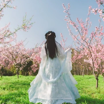 海棠花開女生頭像，唯美古風(fēng)真人頭像