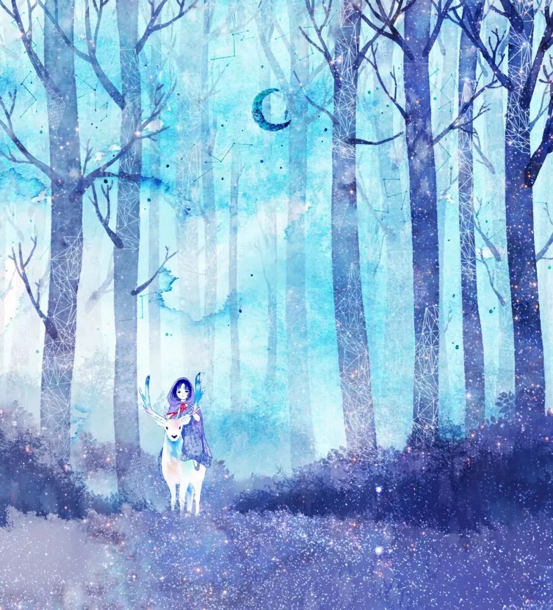 好美的水彩插畫，夢(mèng)幻奇妙的插畫設(shè)計(jì)
