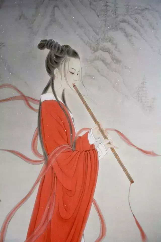 古風詩意手繪插畫：一場風花雪月任飄搖美！