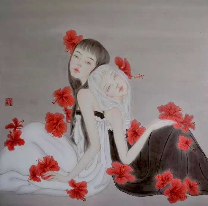 古風(fēng)詩意手繪插畫：一場風(fēng)花雪月任飄搖美！