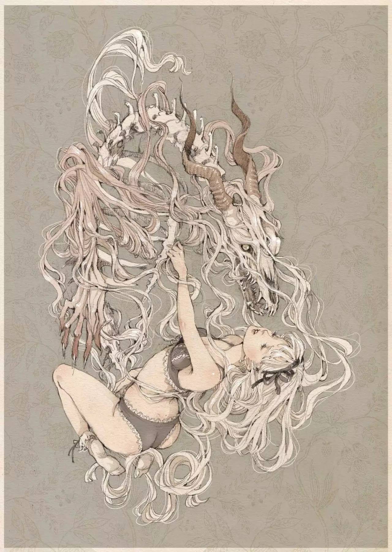 暖色調(diào)手繪插畫，給一種人淡淡的插畫美!