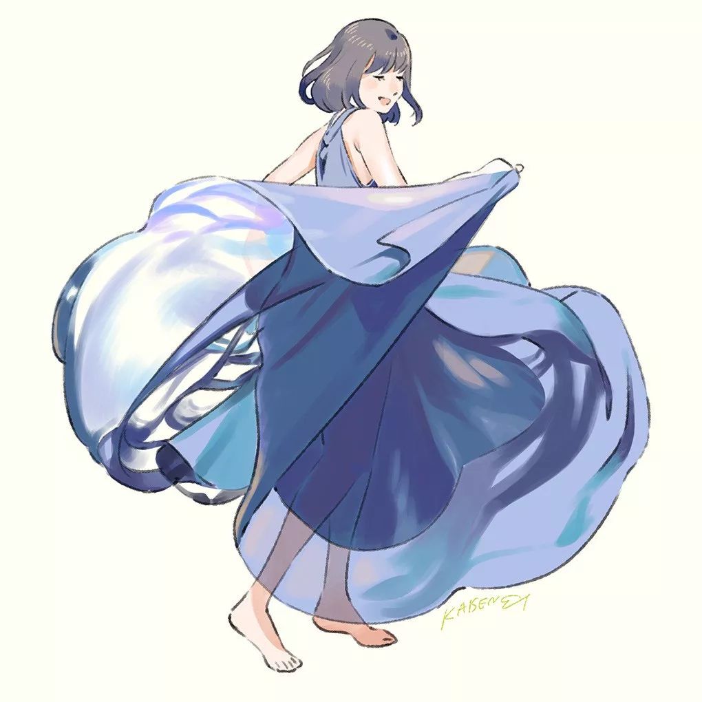超唯美優(yōu)雅插畫，清新亮麗的手繪插畫