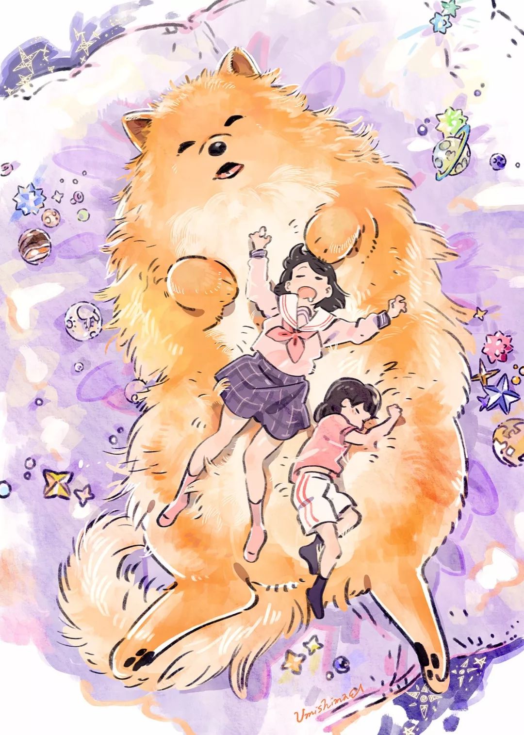 超唯美優(yōu)雅插畫，清新亮麗的手繪插畫