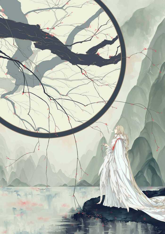 古風(fēng)唯美插畫(huà)，抽象細(xì)膩的手繪插畫(huà)