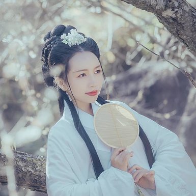 珠簾傘文藝女生頭像，唯美古風(fēng)真人頭像