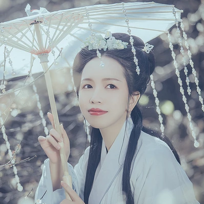 珠簾傘文藝女生頭像，唯美古風(fēng)真人頭像