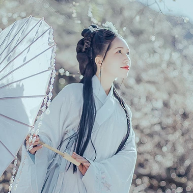 珠簾傘文藝女生頭像，唯美古風(fēng)真人頭像