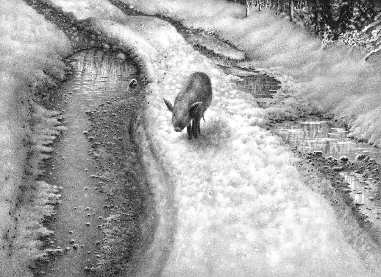 畫雪成魔黑白插畫：純粹用心把一件事反復(fù)做