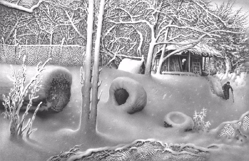 畫雪成魔黑白插畫:純粹用心把一件事反復(fù)做