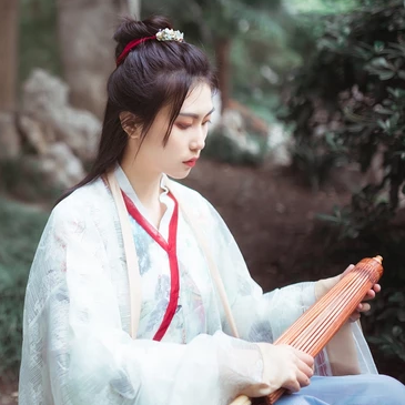 漢服情侶帶團(tuán)扇頭像，唯美古風(fēng)真人頭像