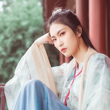 漢服情侶帶團(tuán)扇頭像，唯美古風(fēng)真人頭像