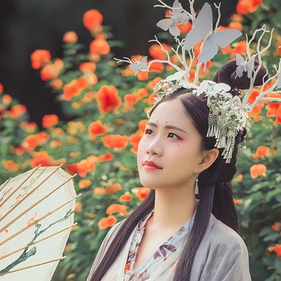 淡雅清新木槿花女生頭像，唯美古風(fēng)真人頭像