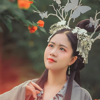 淡雅清新木槿花女生頭像，唯美古風(fēng)真人頭像