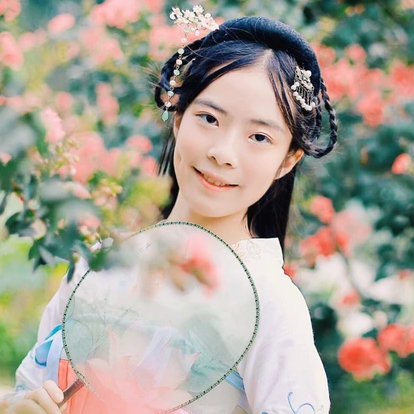 中國風古風真人唯美女子頭像