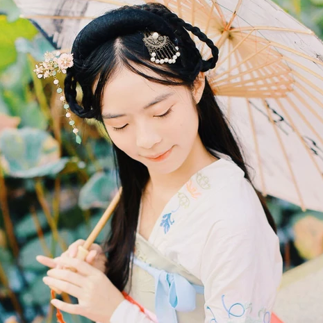 中國風古風真人唯美女子頭像