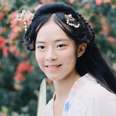 中國風古風真人唯美女子頭像