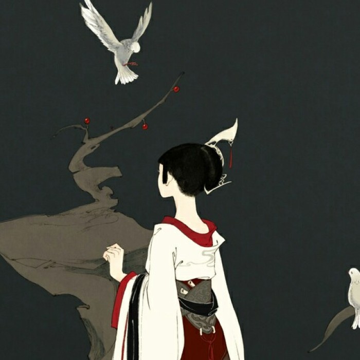 清雅風(fēng)格古典女生頭像，動(dòng)漫水彩古風(fēng)頭像
