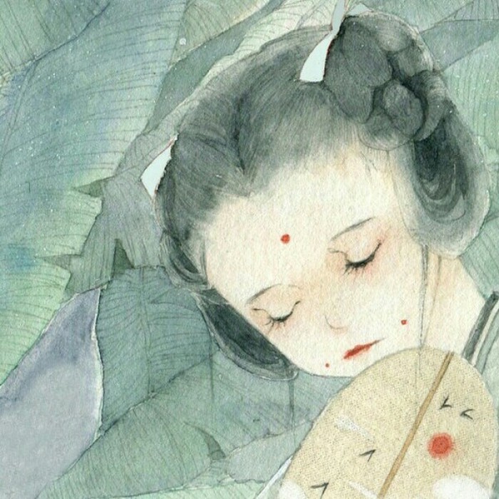 清雅風(fēng)格古典女生頭像，動(dòng)漫水彩古風(fēng)頭像