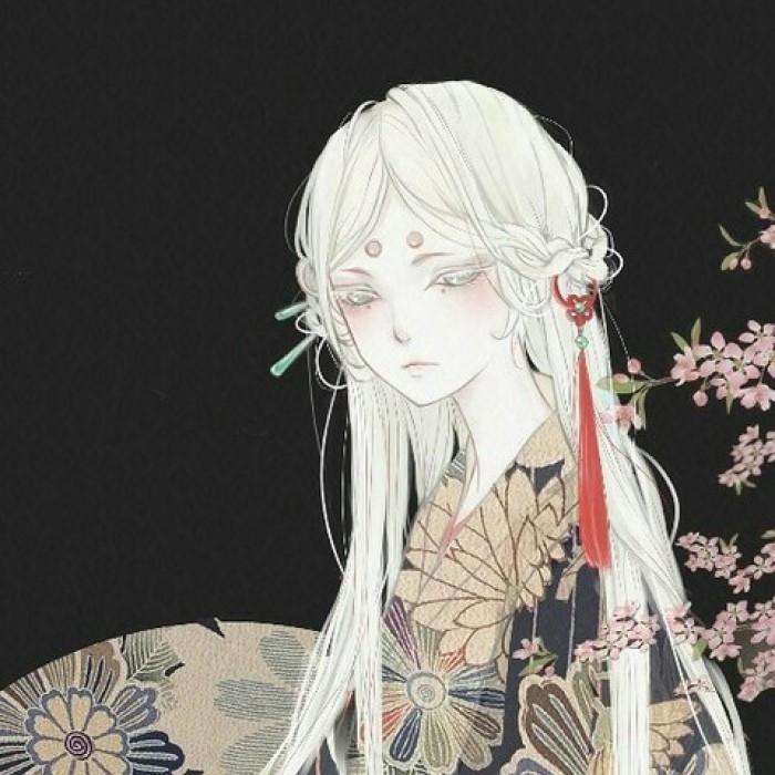 清雅風(fēng)格古典女生頭像，動(dòng)漫水彩古風(fēng)頭像
