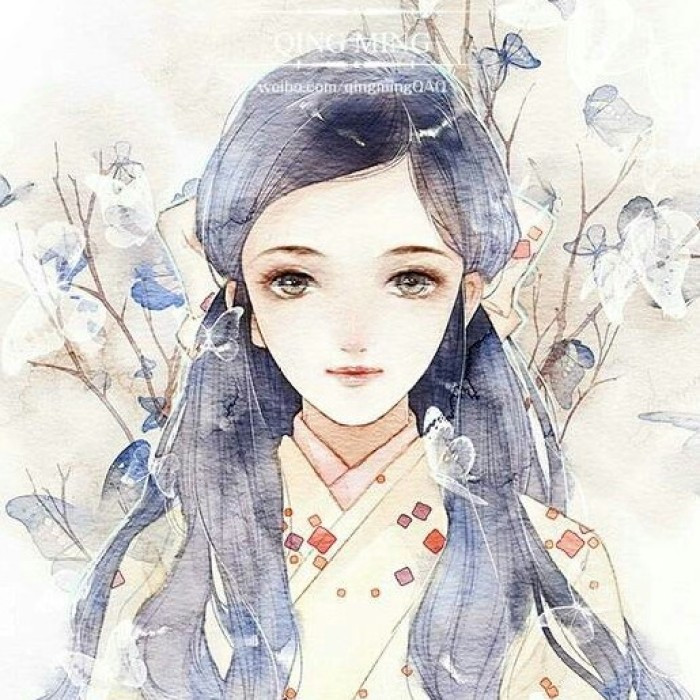 柔美淡雅女子古風頭像，古典女子qq頭像