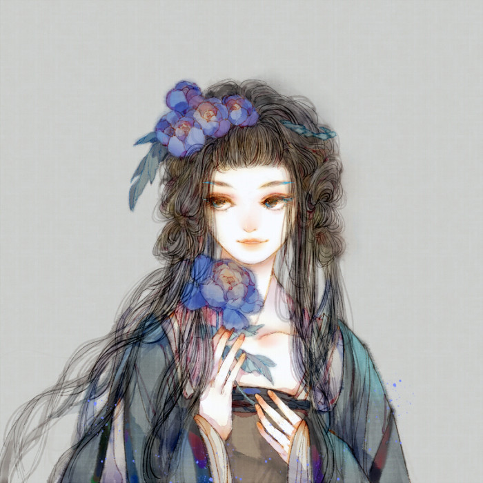 柔美淡雅女子古風頭像，古典女子qq頭像