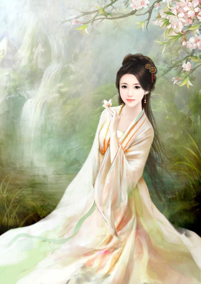 淡雅溫婉的古風(fēng)美女插畫欣賞