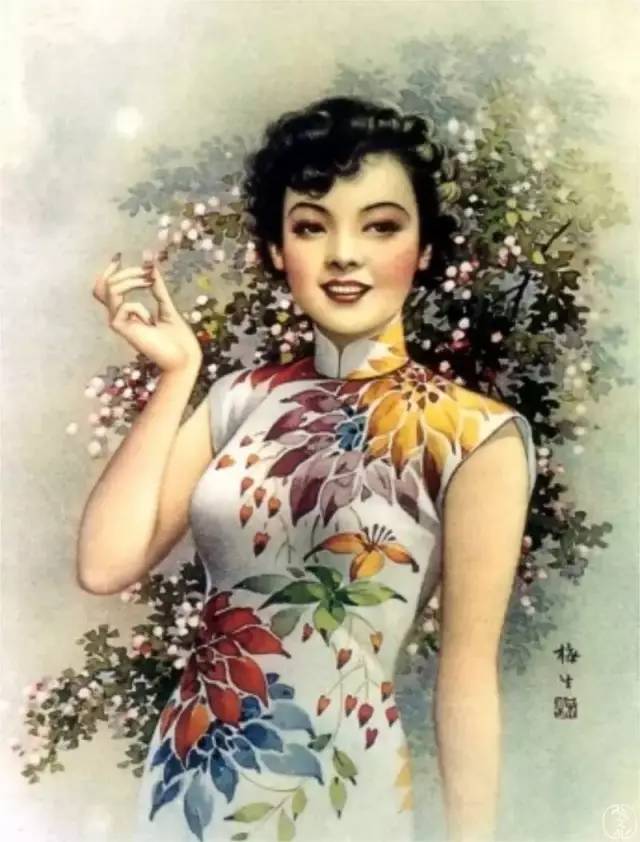 獨(dú)特中國(guó)美，最美插畫，膚如凝脂珠圓玉潤(rùn)民國(guó)