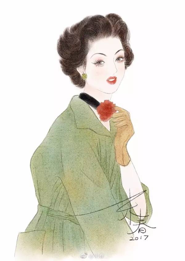 獨(dú)特中國(guó)美，最美插畫，膚如凝脂珠圓玉潤(rùn)民國(guó)