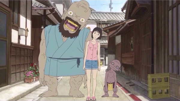 動漫圖片，《給桃子的信》女主與三只妖怪
