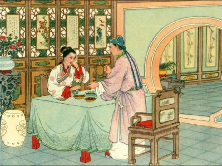 中國(guó)風(fēng)白蛇傳奇，白蛇傳繪本插畫(huà)
