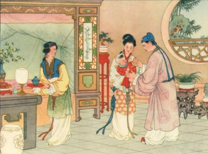 中國(guó)風(fēng)白蛇傳奇，白蛇傳繪本插畫(huà)