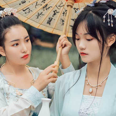 并蒂閨蜜頭像，唯美古風(fēng)真人頭像