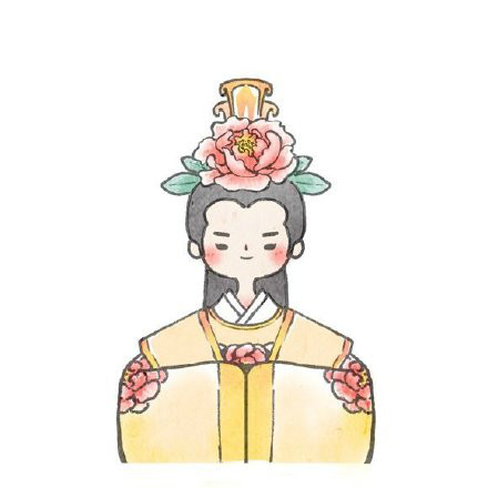 古風(fēng)花卉擬人情人頭像，一組好看的手繪古風(fēng)頭像